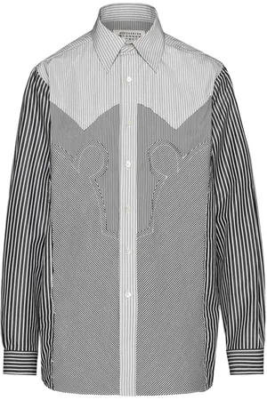 Maison Margiela Camisa Yoke con rayas estampadas
