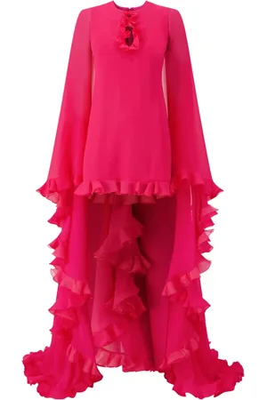 Giambattista Valli Vestido de seda con volantes
