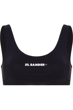 Jil Sander Top de bikini con logo estampado