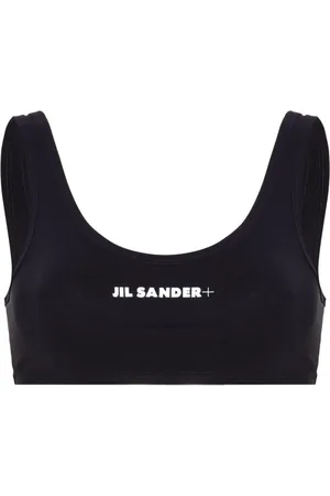 Jil Sander Top de bikini con logo estampado