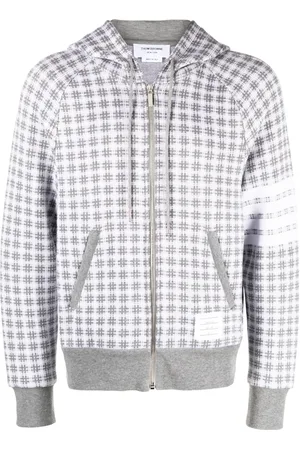 Thom Browne Hoodie con motivo de cuadros en jacquard