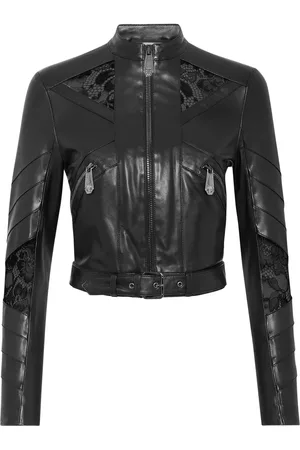 Philipp Plein Chamarra con detalles de encaje