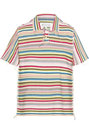Maison Margiela Playera tipo polo tejida con motivo de rayas