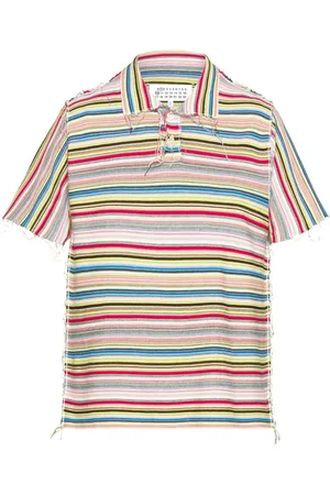 Maison Margiela Playera tipo polo tejida con motivo de rayas