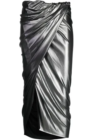 Rick Owens Falda midi con efecto sombreado