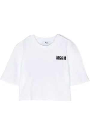 Msgm Playera corta con logo estampado