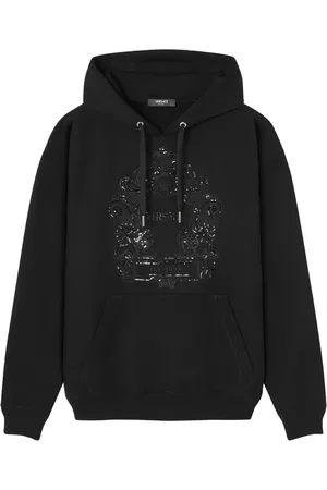 VERSACE Hoodie con lentejuelas y logo bordado