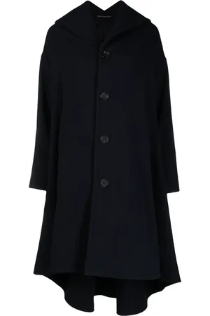 YOHJI YAMAMOTO Abrigo largo con cuello y aberturas