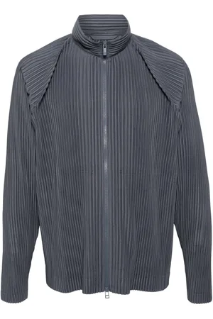 Issey Miyake Sobrecamisa plisada con cierre