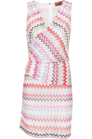 Missoni Vestido con motivo en zigzag y mangas drapeadas