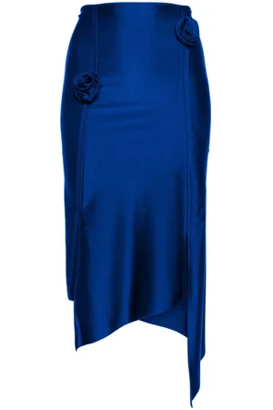 COPERNI Falda asimétrica midi con aplique floral
