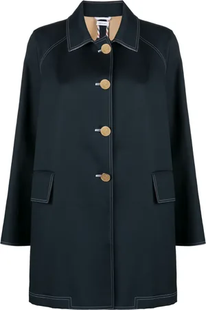 Thom Browne Abrigo corto con rayas RWB