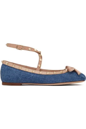 VALENTINO GARAVANI Flats de mezclilla Rockstud