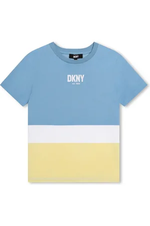 DKNY Playera con diseño color block