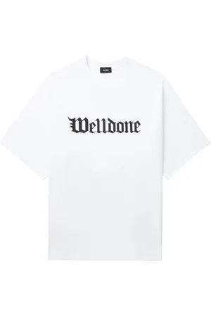 We11 Done Playera Gothic con logo estampado