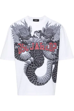 Dsquared2 Playera con dragón estampado