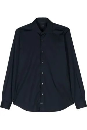 FAY Camisa con cuello italiano