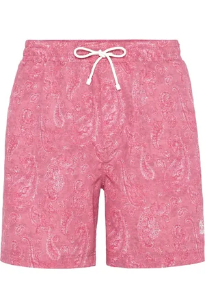 Brunello Cucinelli Shorts de playa con estampado de cachemira