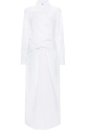 Fabiana Filippi Vestido camisero de popelina con detalle
