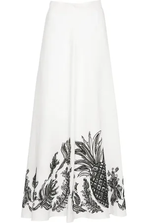 Dorothee Schumacher Falda acampanada con piñas bordadas