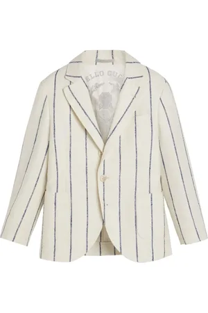 Brunello Cucinelli Blazer con rayas estampadas y botones
