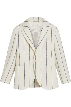 Brunello Cucinelli Blazer con rayas estampadas y botones