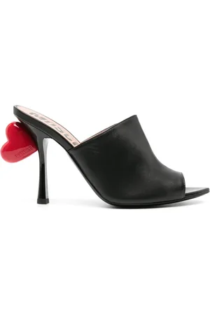 Moschino Mules con detalle de corazón y tacón de 100mm