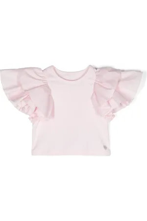 Lapin House Playera corta con detalle de volantes