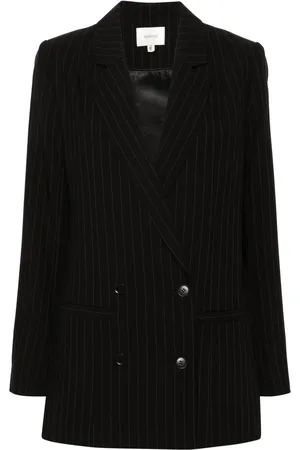 Gestuz Blazer Joellegz con rayas diplomáticas estampadas