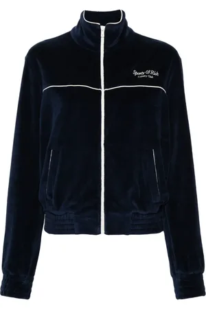 Sporty & Rich Chamarra de terciopelo con cierre