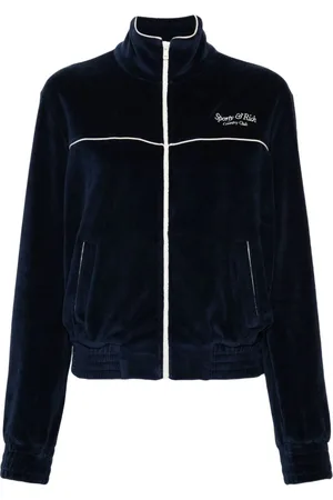 Sporty & Rich Chamarra de terciopelo con cierre