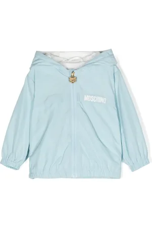 Moschino Chamarra con capucha y logo estampado