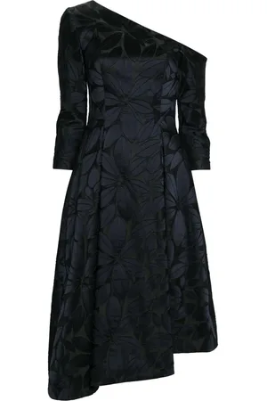 TALBOT RUNHOF Vestido midi con efecto satinado y aplique floral
