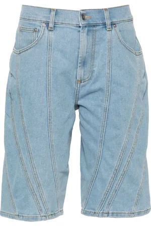 MUGLER Shorts de mezclilla a paneles