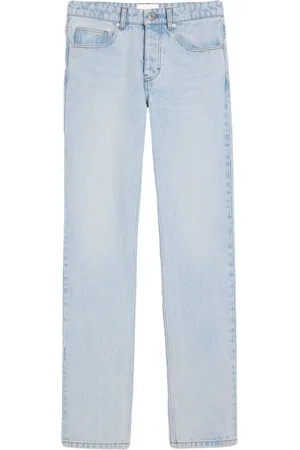 Jeans rectos de tiro medio desgastados en azul - Dolce Gabbana