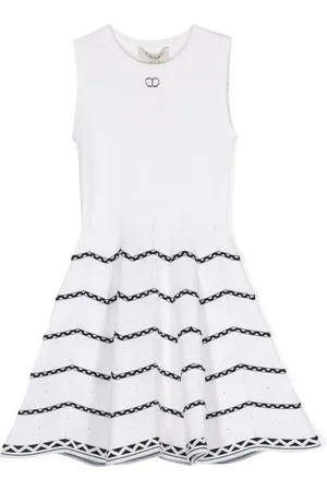Twin-Set Vestido tejido con motivo geométrico