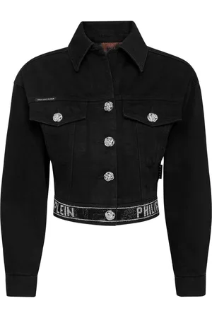Philipp Plein Chamarra de mezclilla Crystal