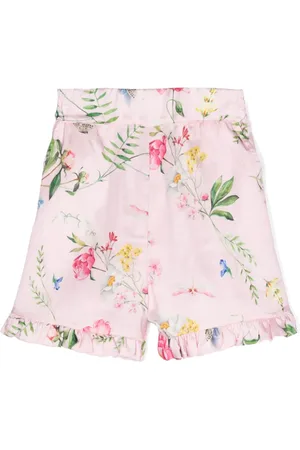 MONNALISA Shorts con volantes y estampado floral