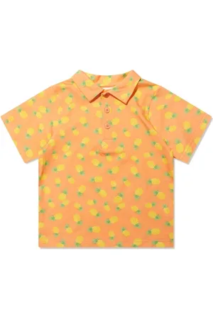 Rachel Riley Playera tipo polo con piñas estampadas