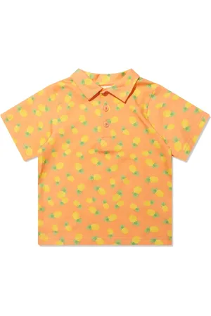 Rachel Riley Playera tipo polo con piñas estampadas