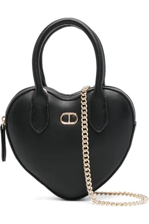 Twin-Set Bolsa en forma de corazón con placa del logo