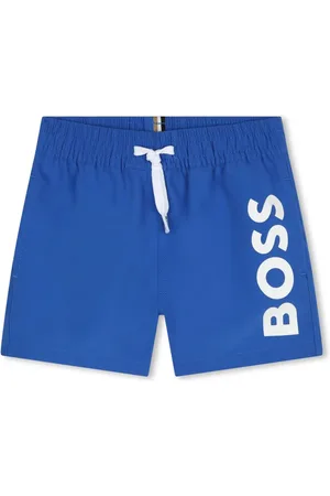 HUGO BOSS Shorts de playa con cordones y logo estampado