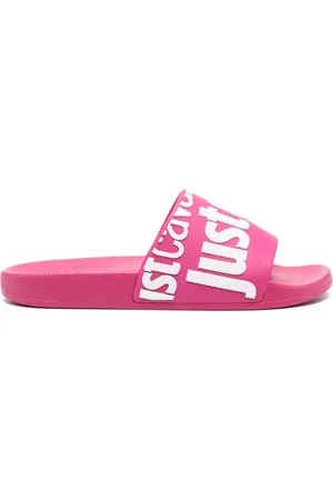 Roberto Cavalli Flip flops con logo en relieve
