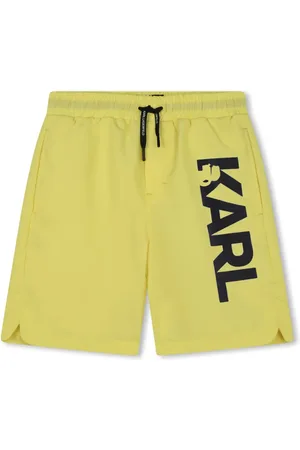 Karl Lagerfeld Shorts de playa con logo estampado