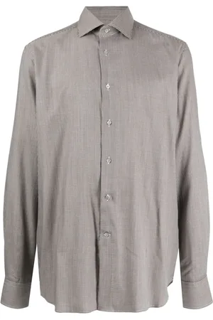 corneliani Camisa manga larga con motivo pied de poule