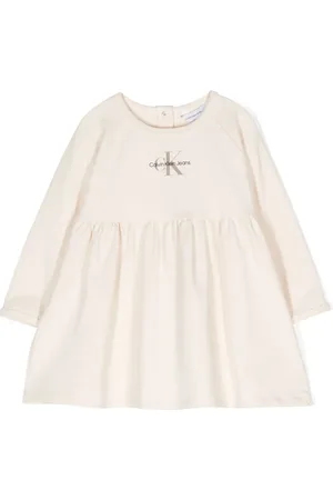 Calvin Klein Vestido manga larga con logo estampado