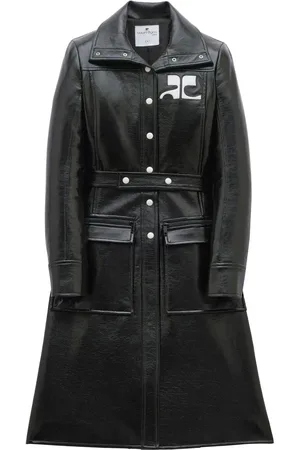 Courrèges Gabardina con parche del logo
