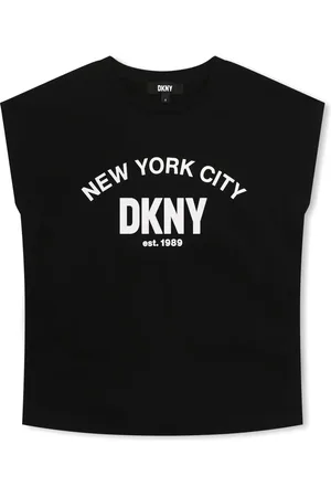 DKNY Playera con logo estampado y cuello redondo