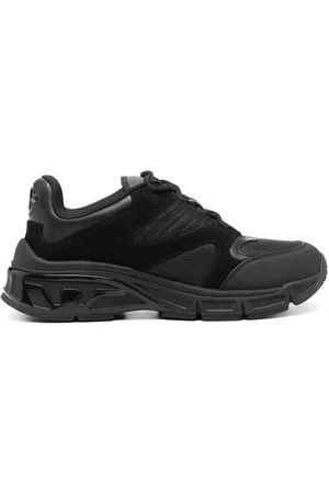 Emporio Armani Tenis con agujetas y suela gruesa