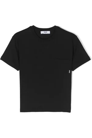 Msgm Playera con bolsillo de parche
